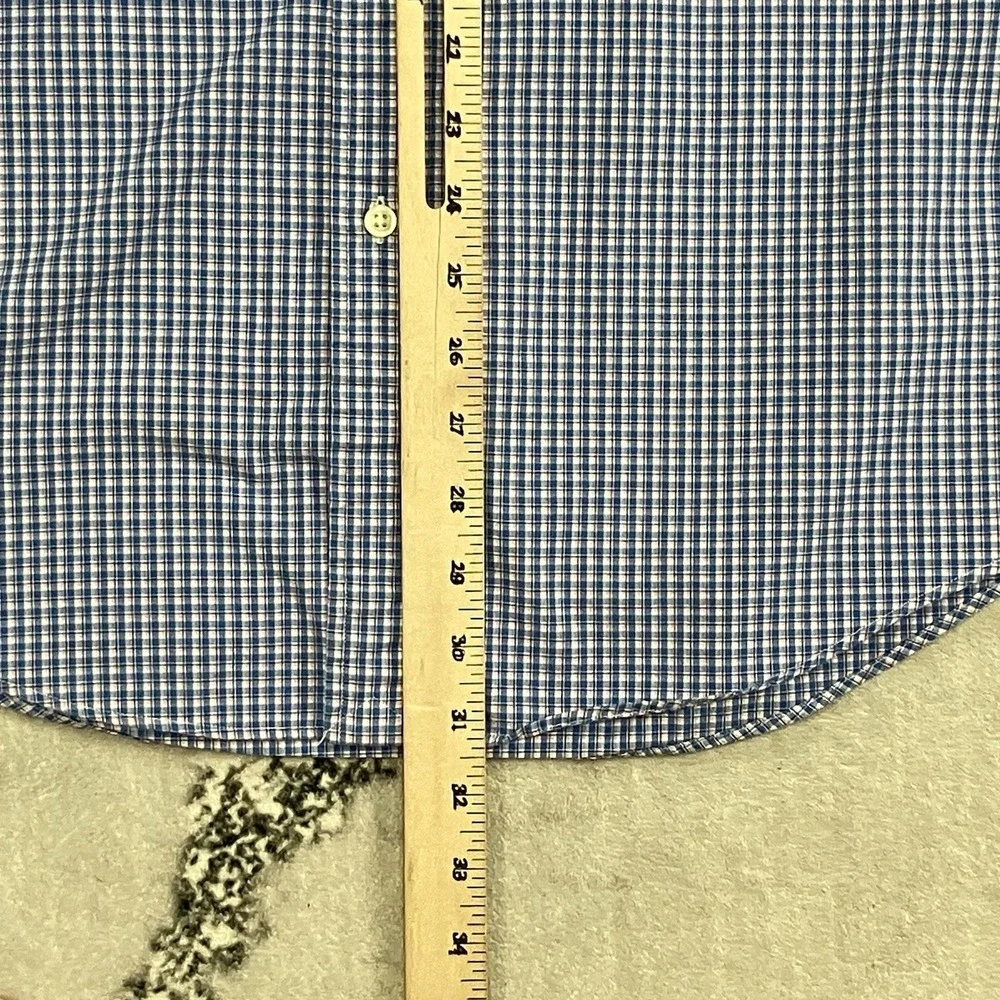 Polo Ralph‎ Lauren Custom Fit Blue Check Button Down Shirt Men's M